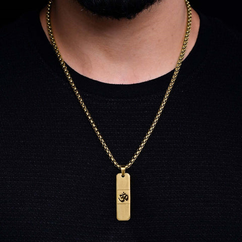 COMBO OFFER 24K GOLD PLATED SHIV KADA AND PENDANT