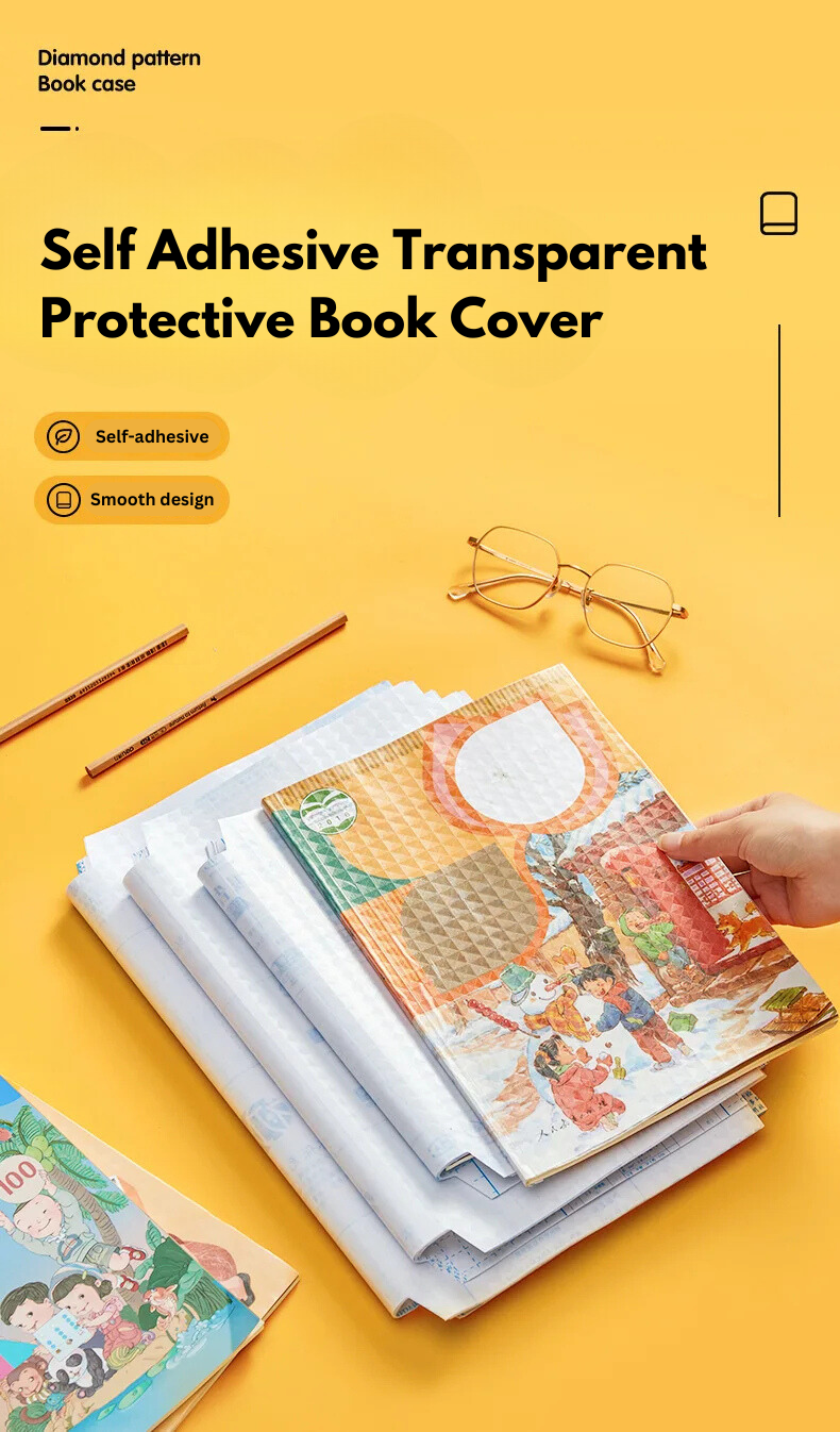 PACK OF 30 TRANSAPARENT WATER PROOF BOOK COVER