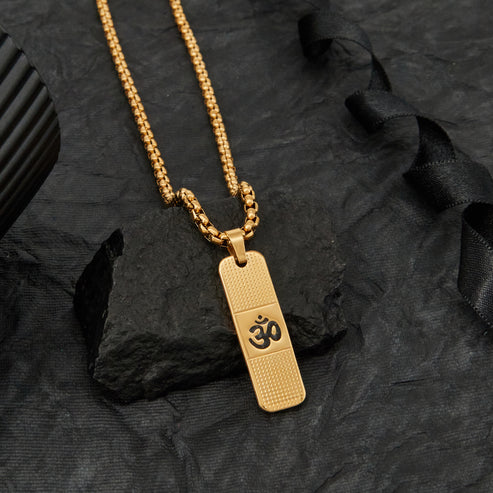 COMBO OFFER 24K GOLD PLATED SHIV KADA AND PENDANT