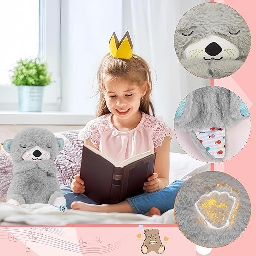 new breathing teddy with light and music