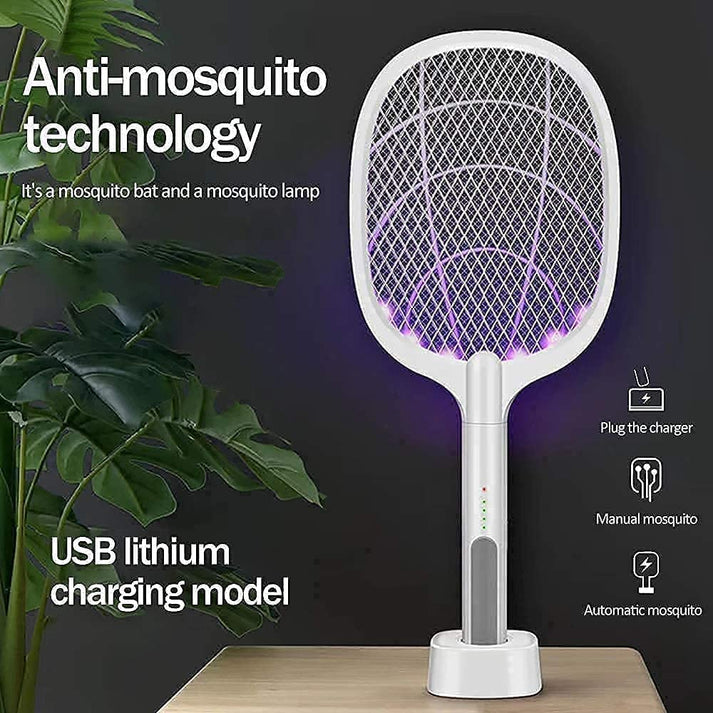 2 in 1 automatic mosquito racket PROTECT YOUR FAMILY FROM THE DANGEROUS MOSQUITOES!