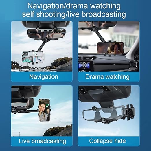 360 Rotatable and Retractable Car Phone Holder