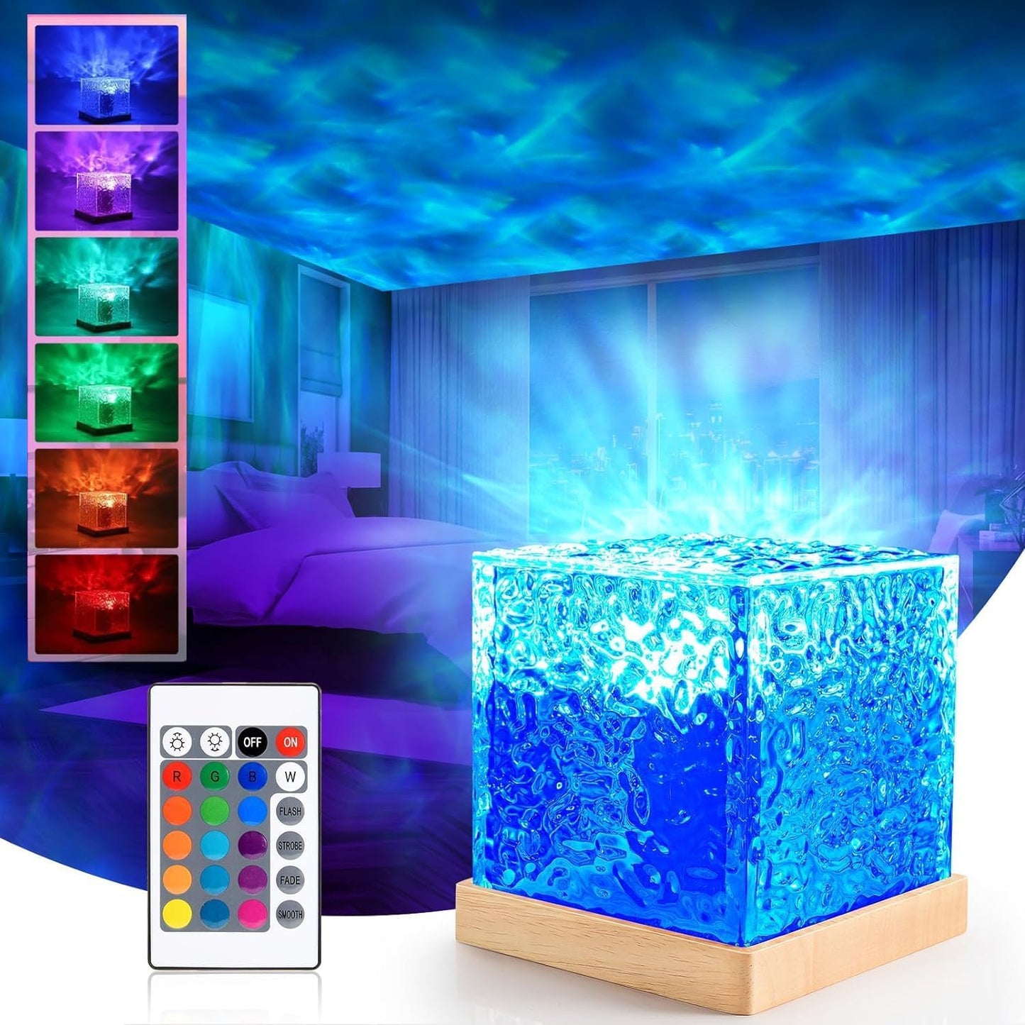 3D Water Wave Effect, LED Projection Lamp