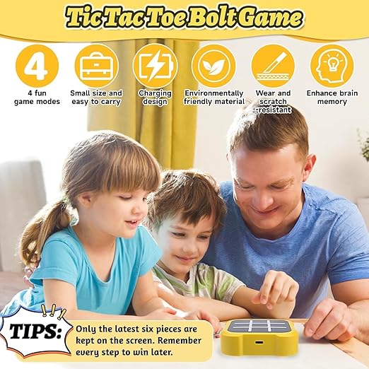Tic Tac Toe Bolt Game, 3-in-1