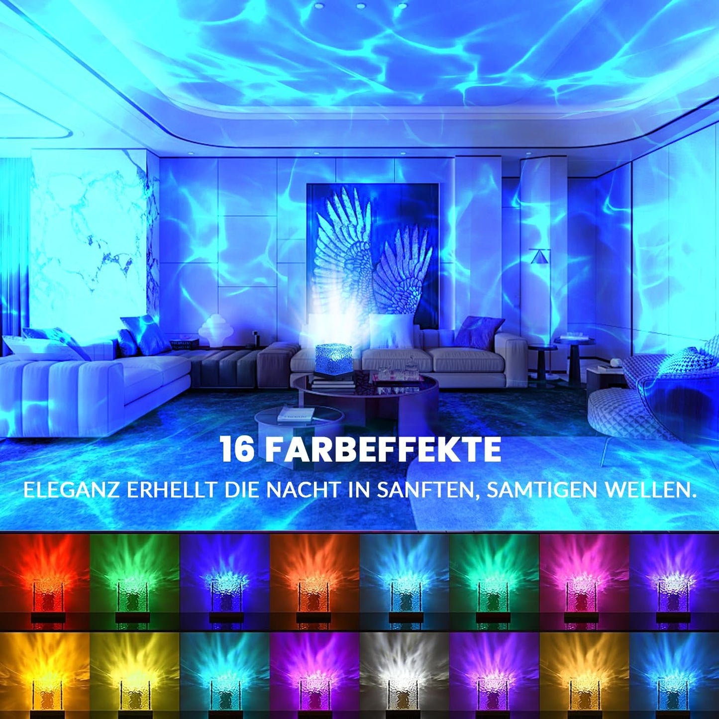 3D Water Wave Effect, LED Projection Lamp