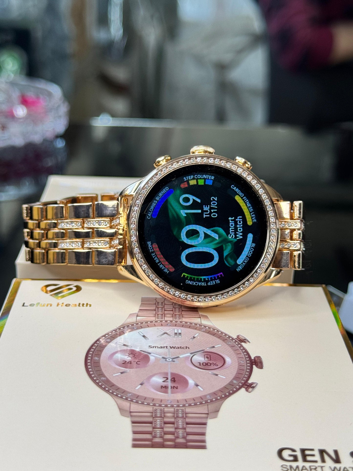 GEN 9 OG Version Women's Smartwatch with Elegant Rose Gold Metal Strap & HD Display, Bluetooth Calling, 500+ Watch Faces, (WSW-G9-01)