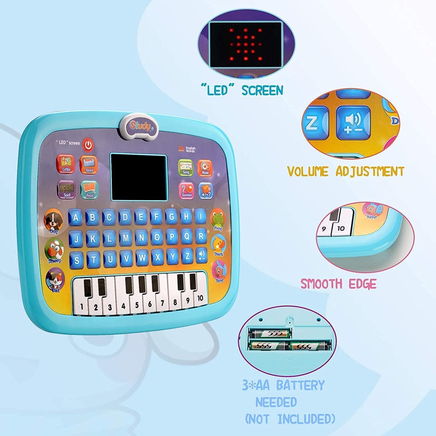 smart kids computer with pyano