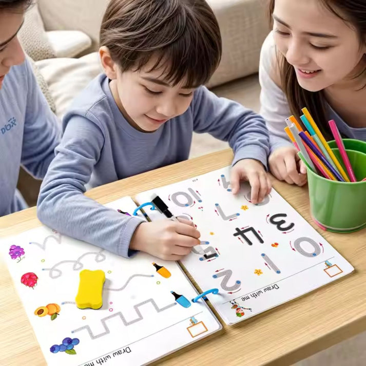 Reusable 64 Pages Kids Practice Set