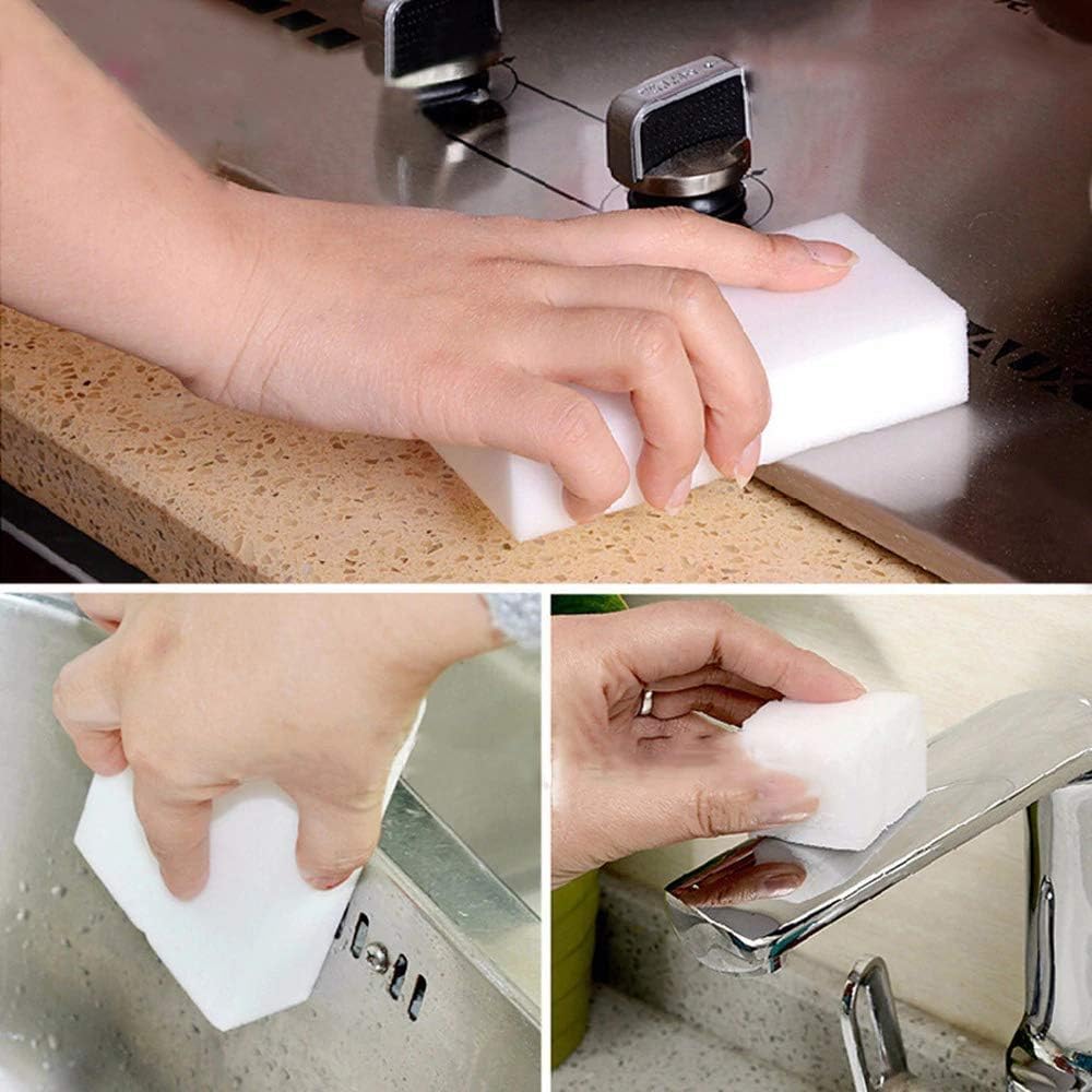 White Foam Magic Sponge Eraser pack of 10