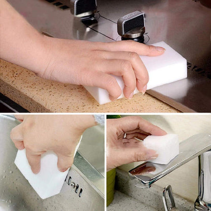 White Foam Magic Sponge Eraser pack of 10