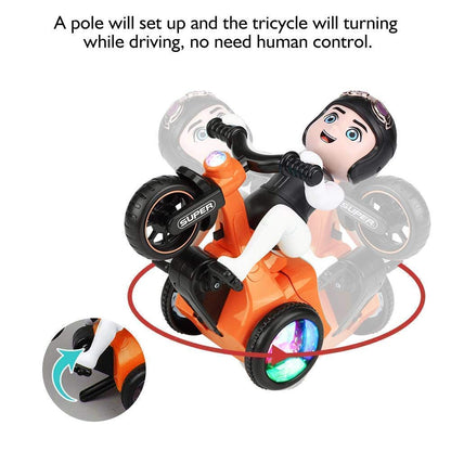 Stunt Bike Tricycle 4D LIGHT AND MUSIC BUMP AND GO.