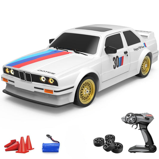 Rc Drift Remote Control Car 1:24 Scale, High-Speed, 4Wd, Led Lights, Rechargeable Racing Car, Drifting Tires, 2.4Ghz, for Kids