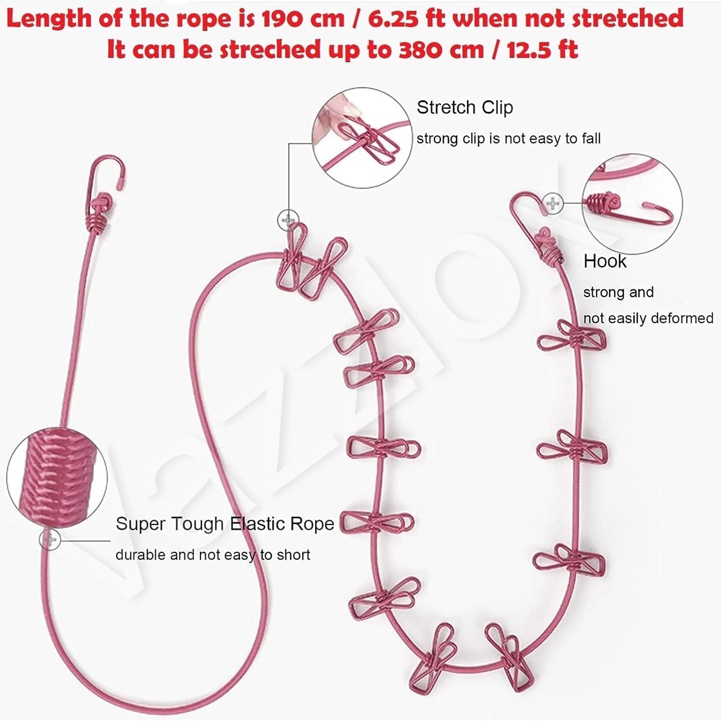 Rope with Hooks (Pack of 2)