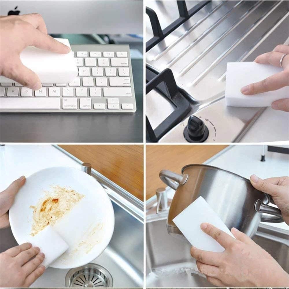 White Foam Magic Sponge Eraser pack of 10