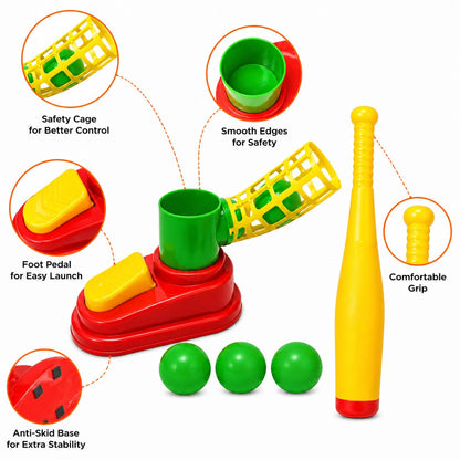 Automatic Plastic Pitcher Power Shot Base Ball Game