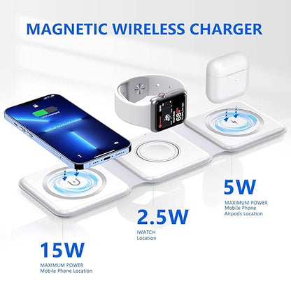 3 in 1 Magnetic Foldable  Wireless charger
