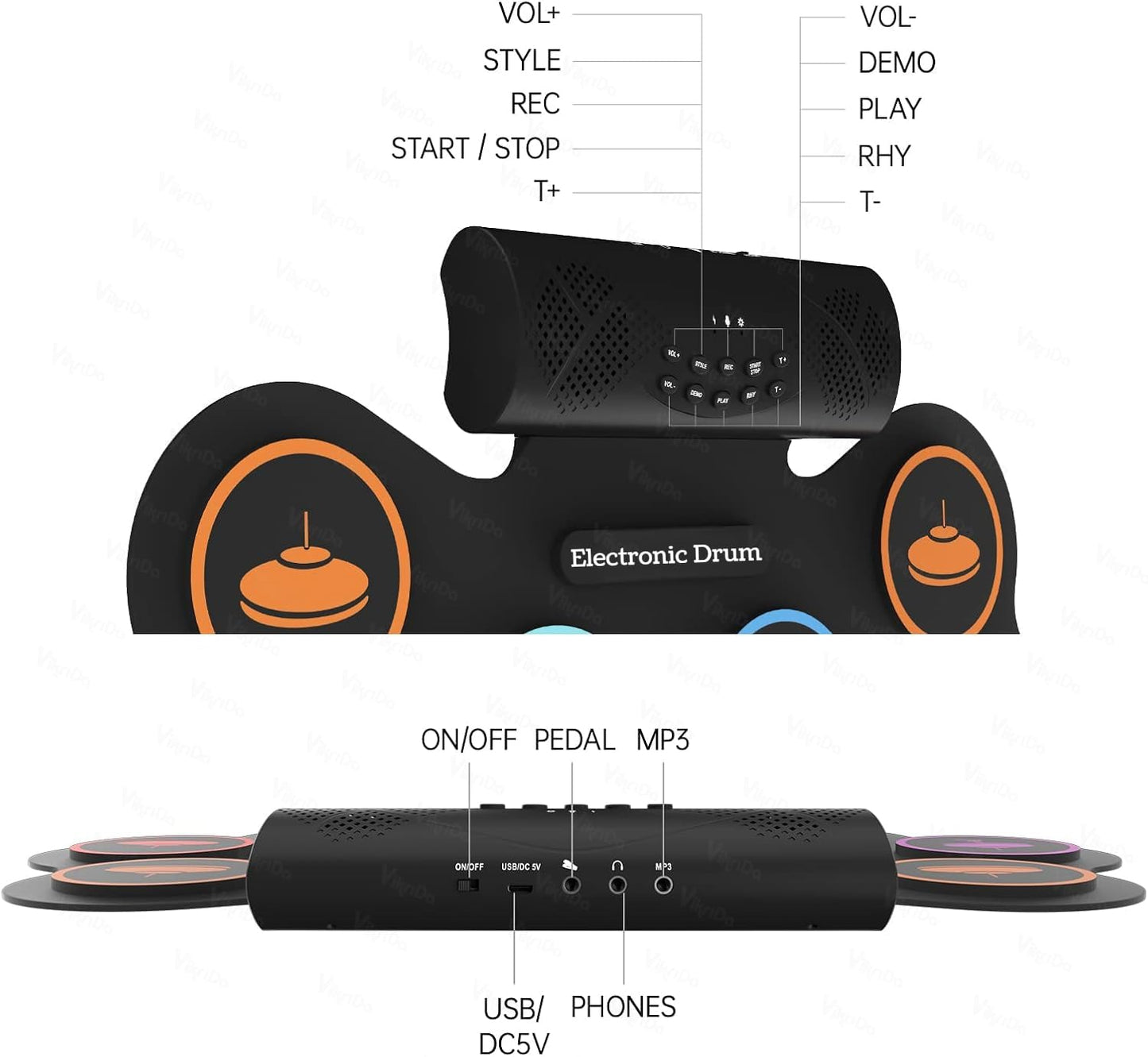 Electronic Drum Pad Set