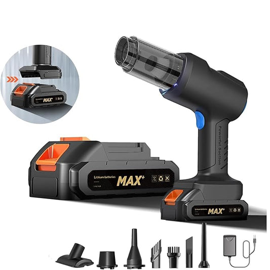 Big Handheld Car Vacuum Wireless | Cordless Vacuum Cleaner with High Power Suction | Vacuum with One Batteries Long Endurance, 48v/120w Mini Cleaner for Car, Home (2)