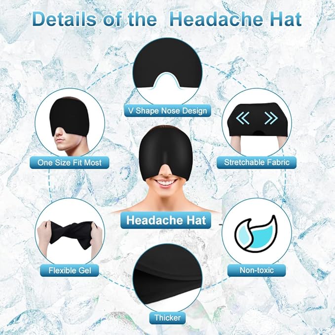 Migraine Relief Gel Cap - Great for Tension, Sinus, Better Sleep & Stress Relief