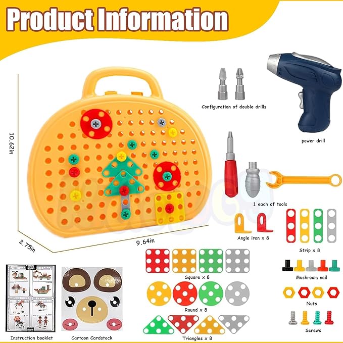 Creative Drilling Toy with Screwdriver game