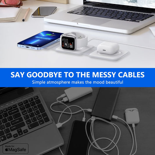 3 in 1 Magnetic Foldable  Wireless charger
