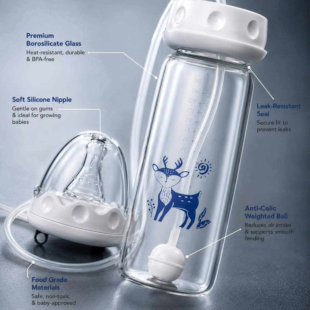 Hand Free Milk Bottle