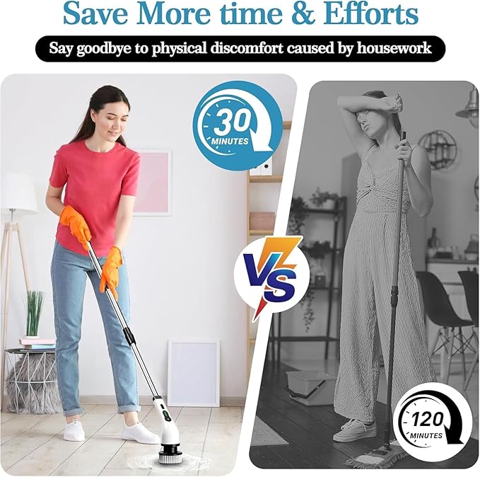 9-in-1 Cordless Electric Spin Mop