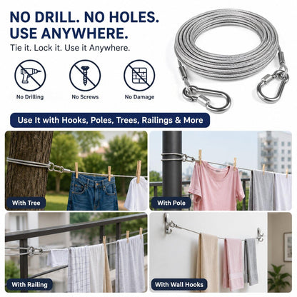 Heavy Duty Clothes Drying Rope  big 10meter
