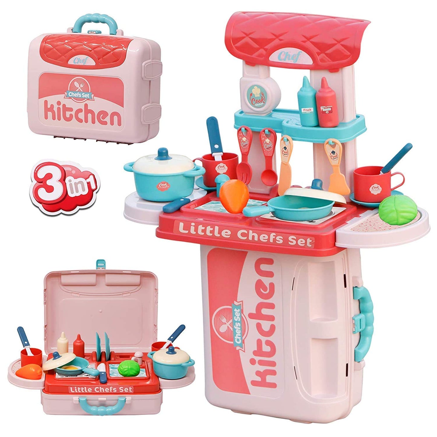 chefs big kitchen set in suitcase