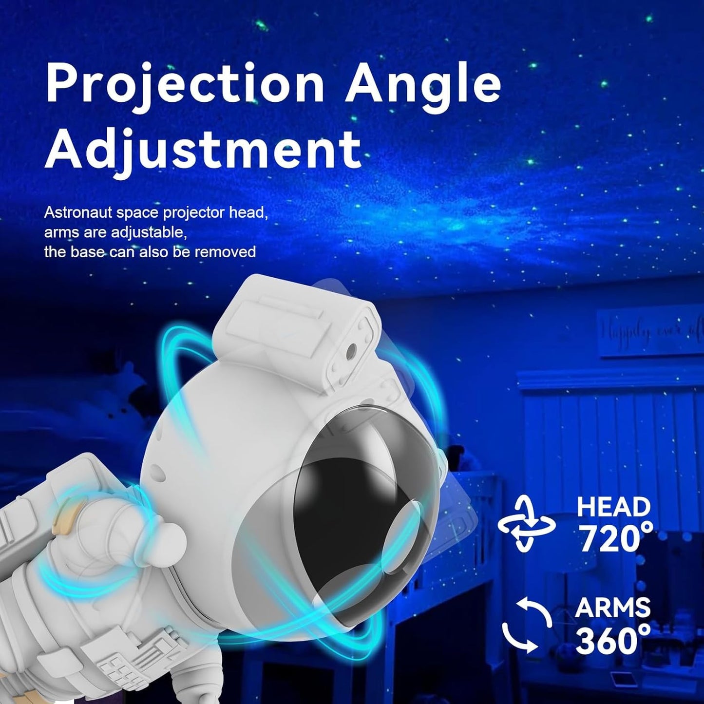 Astronaut Galaxy Projector Robot Star Sky Space Night Light LED Lamp