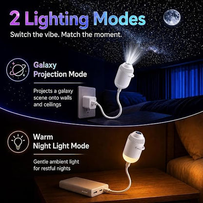 2 in 1 galaxy star moon projector  for room