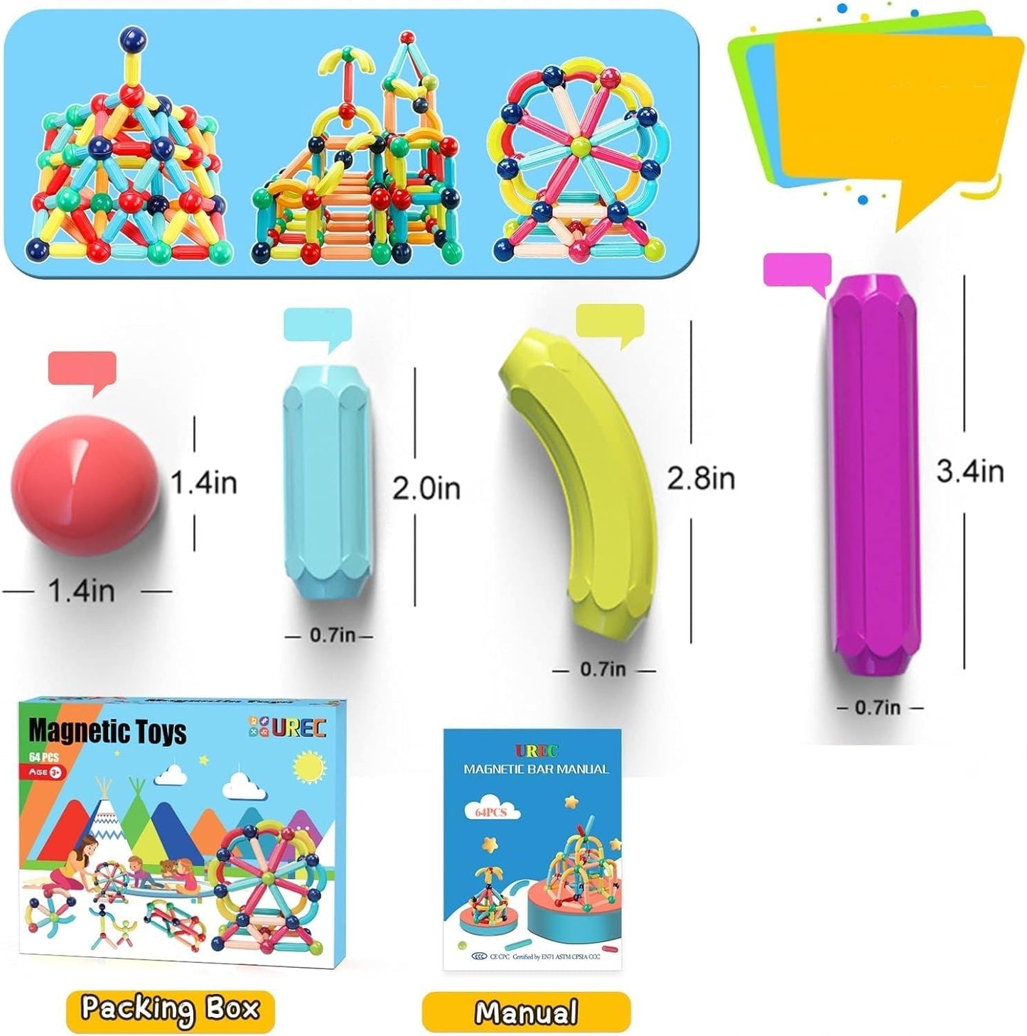 Magnetic Sticks Building Blocks