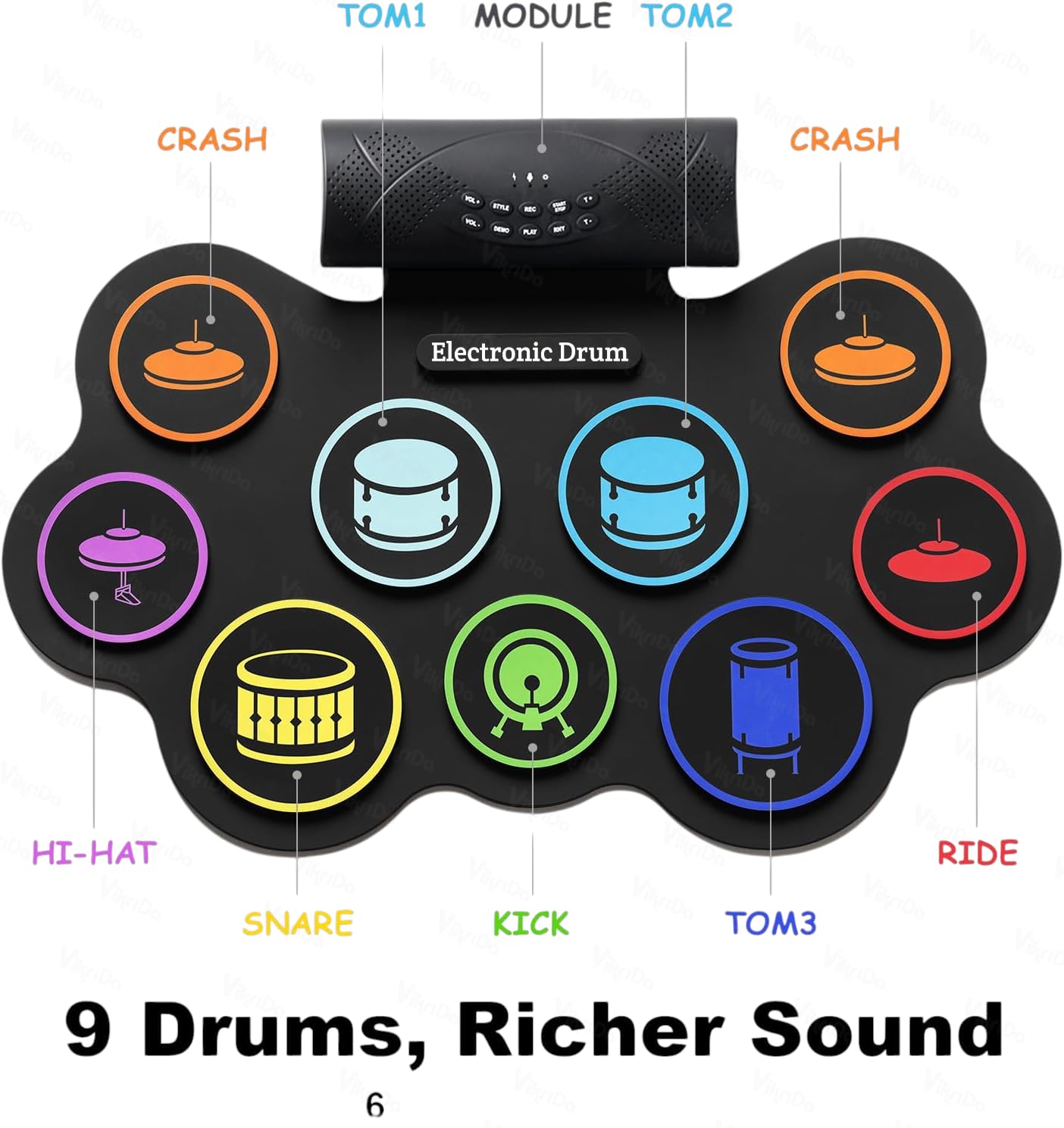 Electronic Drum Pad Set