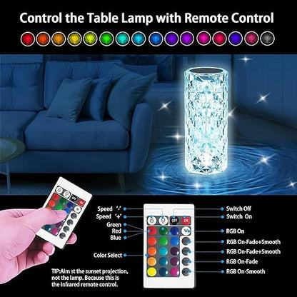 Crystal Diamond LED Table Lamp