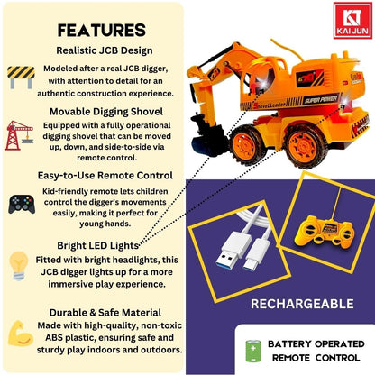 WIRELESS CHARGEBLE REMOTE CONTROL FULL FUCTIONAL JCB MACHINE