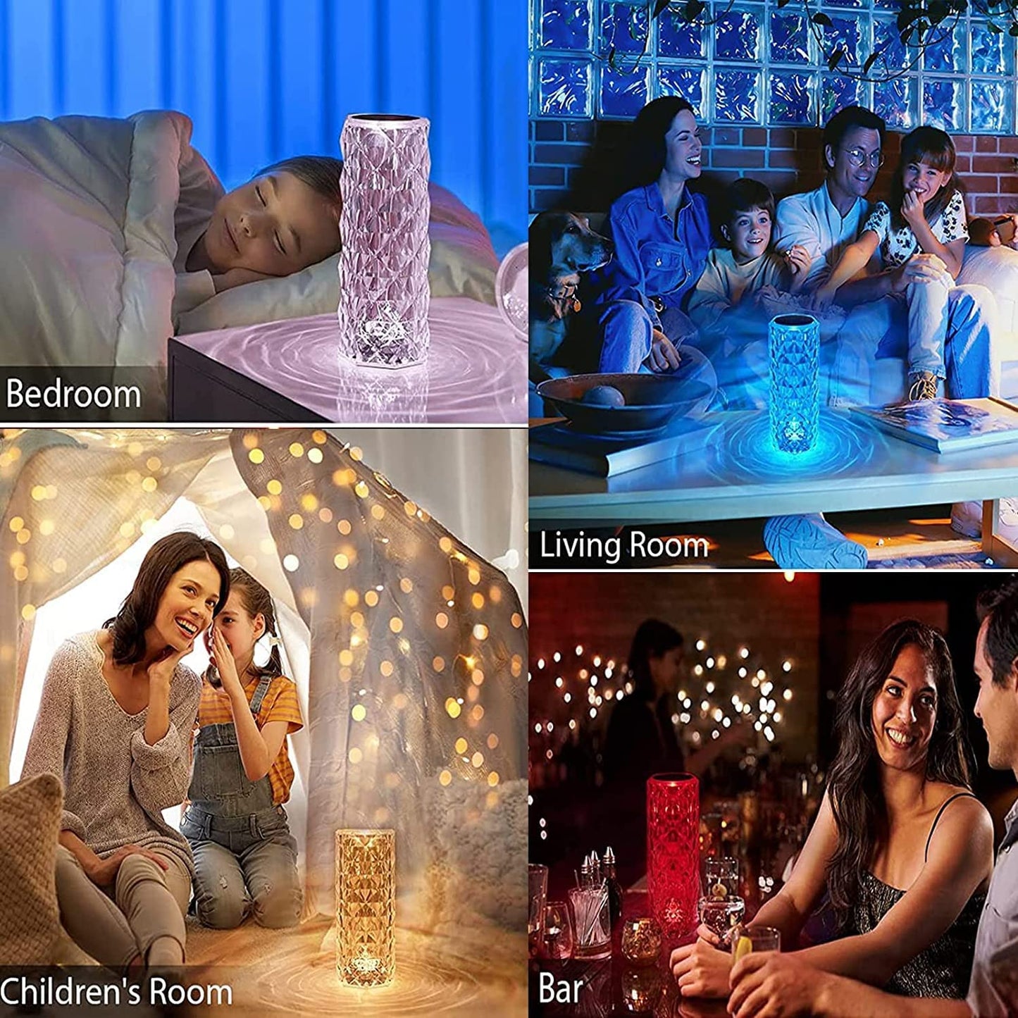 Crystal Diamond LED Table Lamp