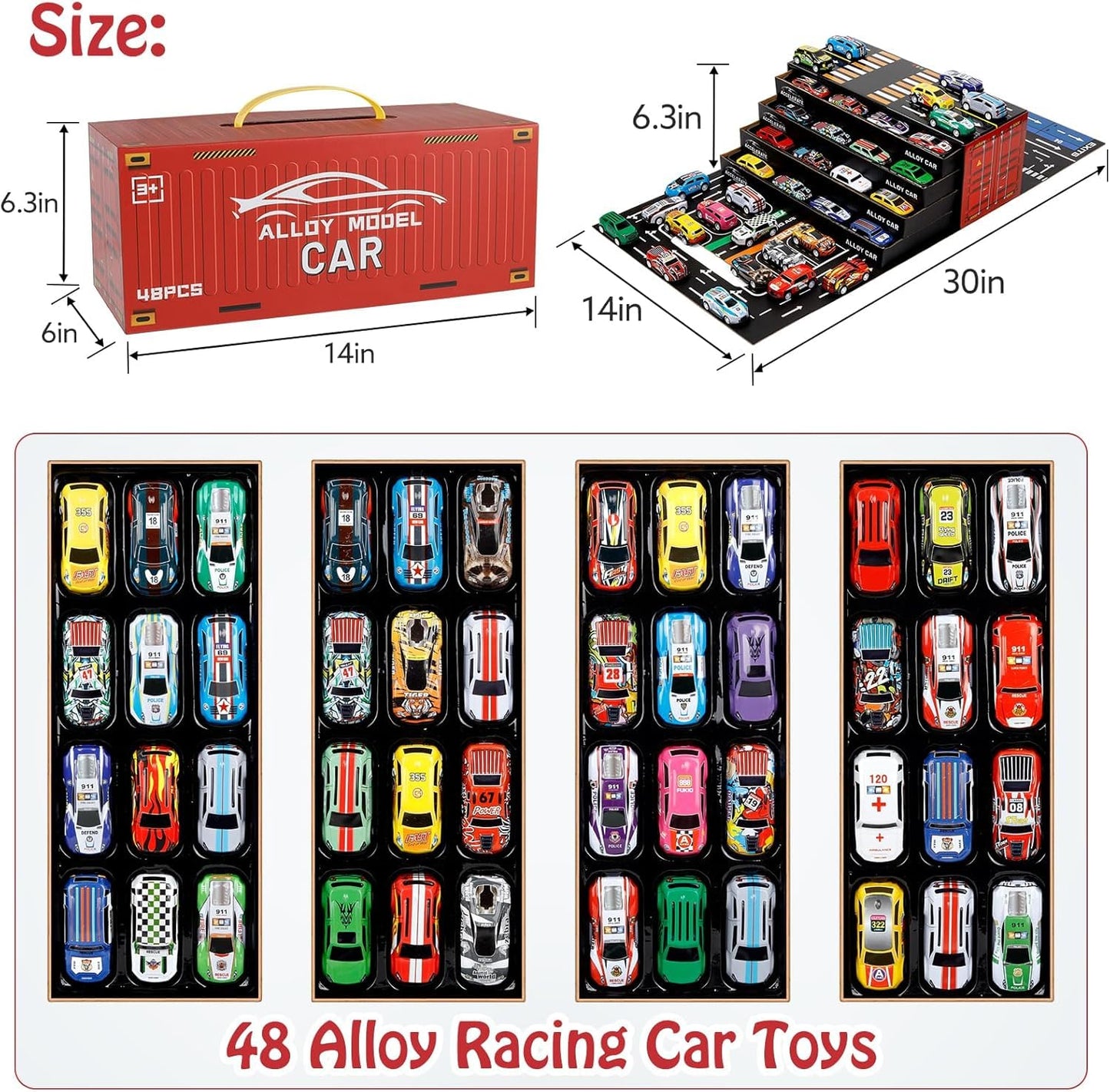 48 metal body car Container Storage Box,