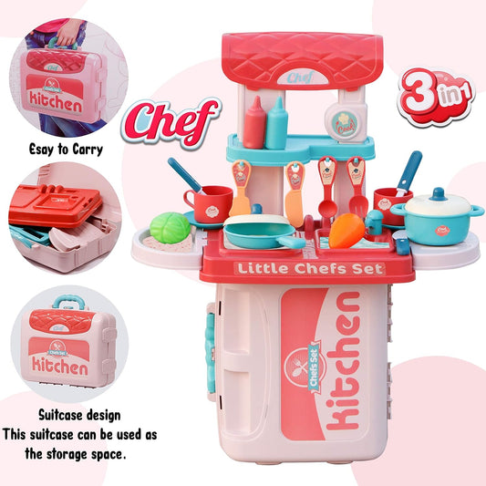 chefs big kitchen set in suitcase