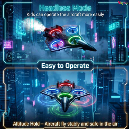 Jet Airplane with LED Lights and Smoke Effects