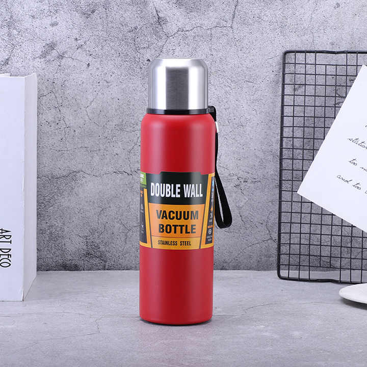 1000ml Classic Vacuum Insulated Wide Mouth Travel Bottle 18/8 Stainless Steel Thermos Flask Cup Keep Hot Cold