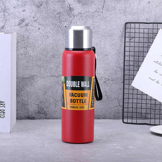 1000ml Classic Vacuum Insulated Wide Mouth Travel Bottle 18/8 Stainless Steel Thermos Flask Cup Keep Hot Cold