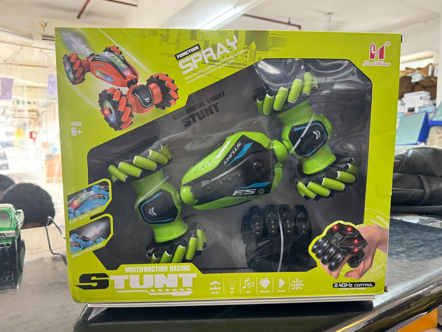 spray drift stunt car