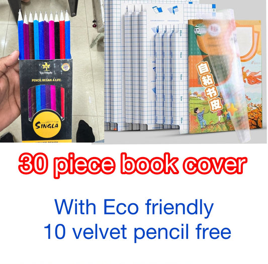 PACK OF 30 TRANSAPARENT WATER PROOF BOOK COVER