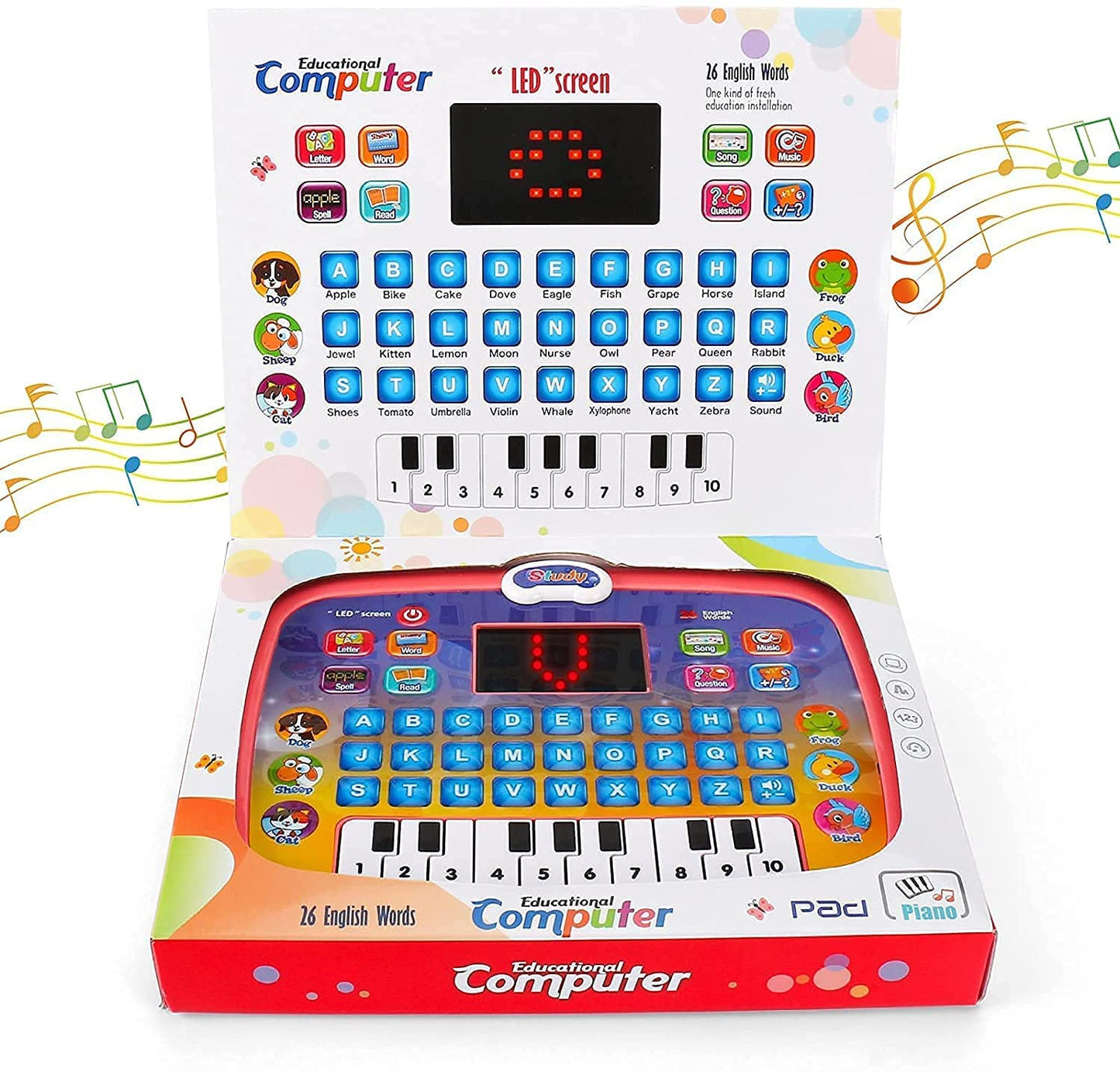 smart kids computer with pyano