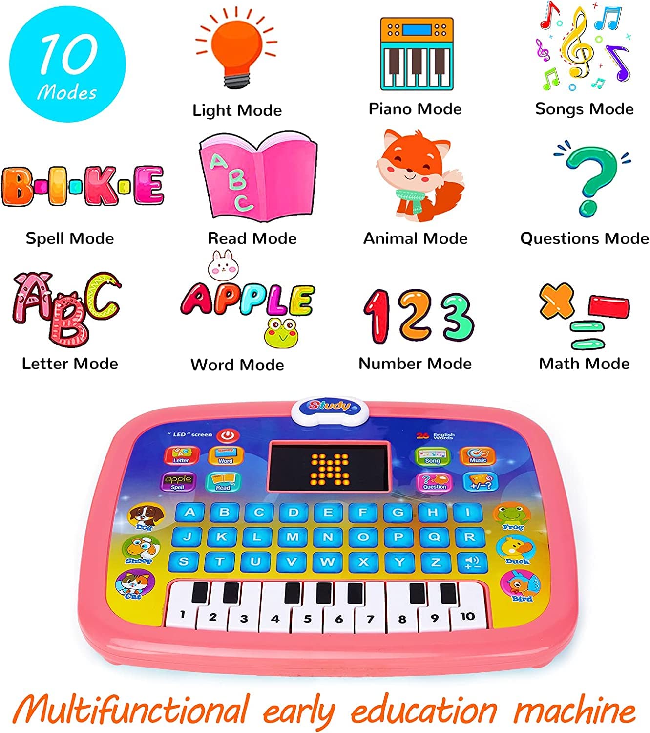 smart kids computer with pyano